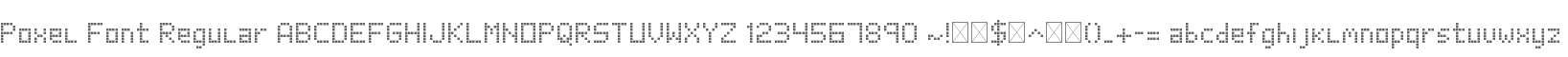Poxel Font Regular