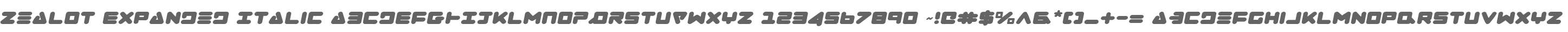 Zealot Expanded Italic