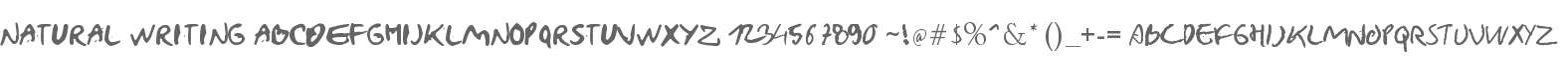 NATURAL WRITING