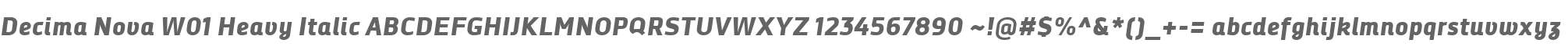 Decima Nova W01 Heavy Italic