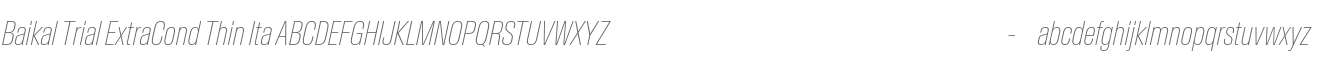 Baikal Trial Extra Condensed Thin