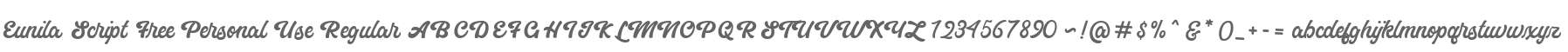 Eunila Script Free Personal Use Regular