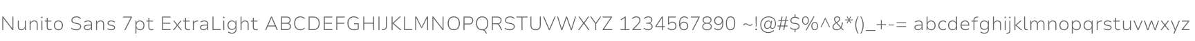 Nunito Sans 7pt ExtraLight