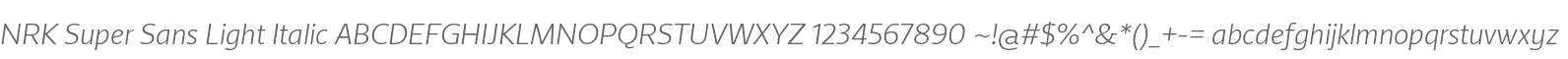 NRK Super Sans Light