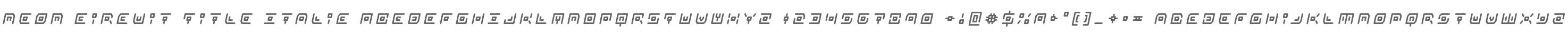Neon Circuit Title Italic