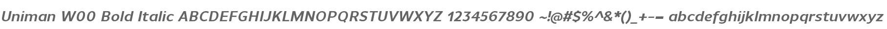 Uniman W00 Bold Italic