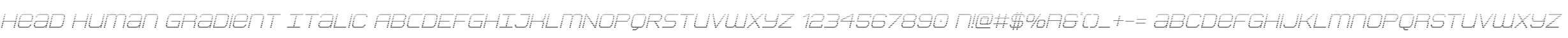 Head Human Gradient Italic