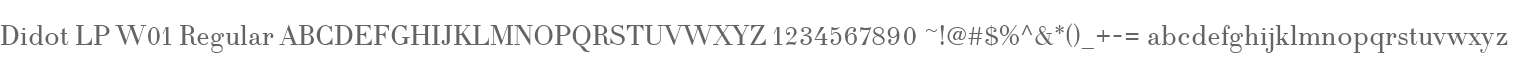 Didot LP W01 Regular