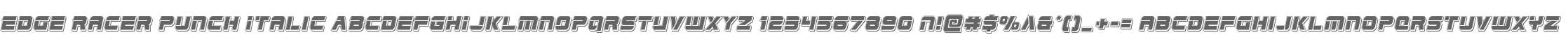 Edge Racer Punch Italic