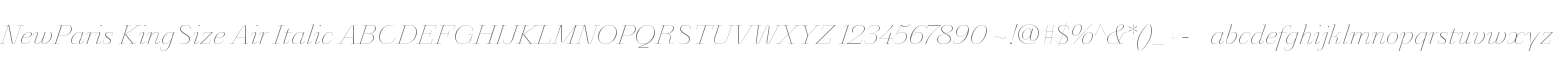 NewParis KingSize Air Italic