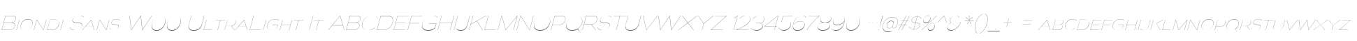 Biondi Sans W00 UltraLight It