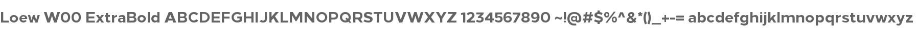 Loew W00 ExtraBold