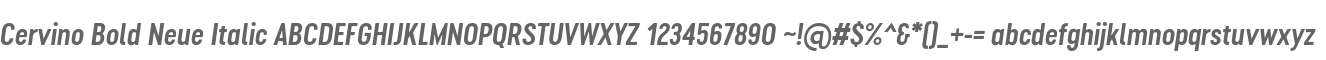 Cervino Bold Neue Italic