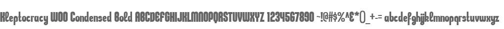Kleptocracy W00 Condensed Bold