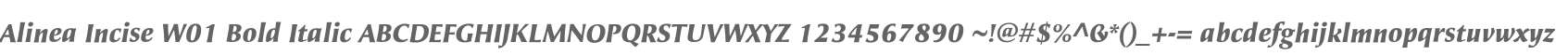 Alinea Incise W01 Bold Italic