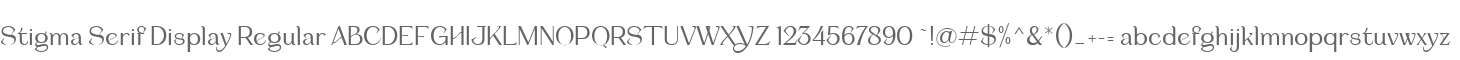 Stigma Serif Display