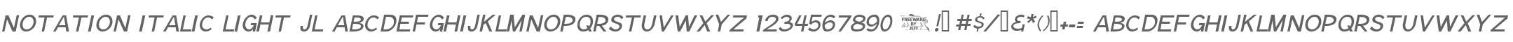 Notation Italic Light JL