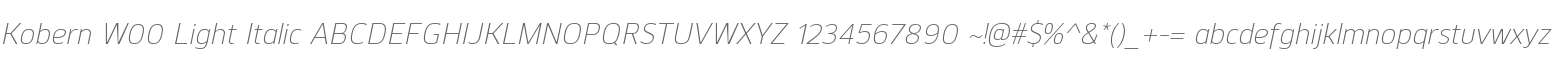 Kobern W00 Light Italic