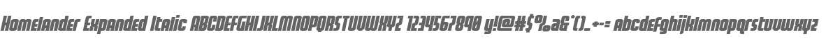 Homelander Expanded Italic
