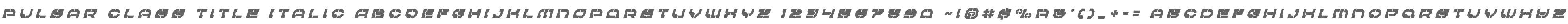 Pulsar Class Title Italic