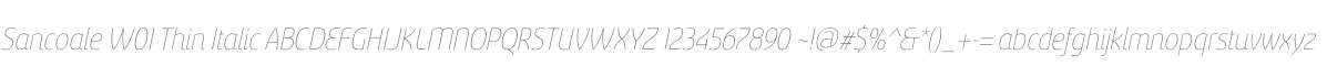 Sancoale W01 Thin Italic