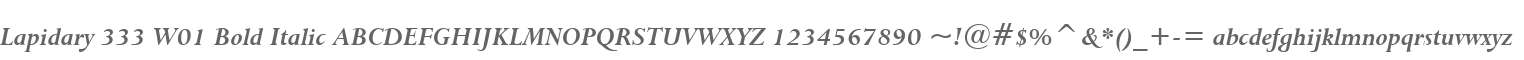 Lapidary 333 W01 Bold Italic