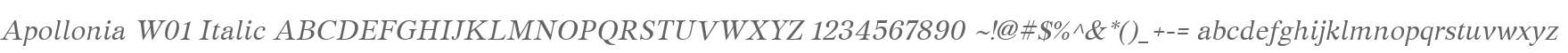 Apollonia W01 Italic