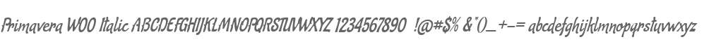 Primavera W00 Italic