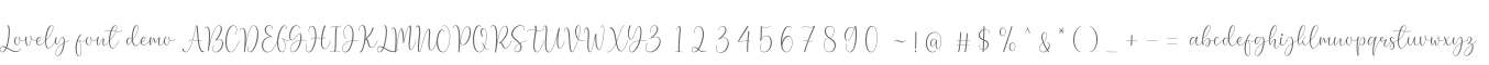 Lovely font demo