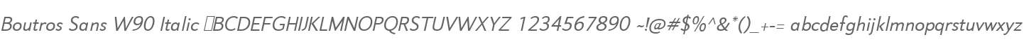 Boutros Sans W90 Italic