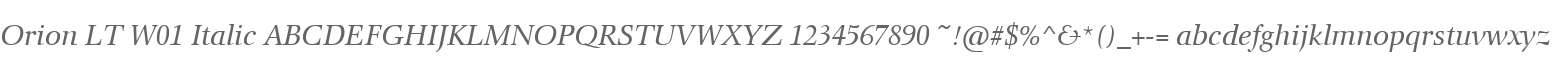 Orion LT W01 Italic