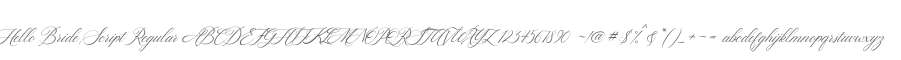 Hello Bride Script Regular