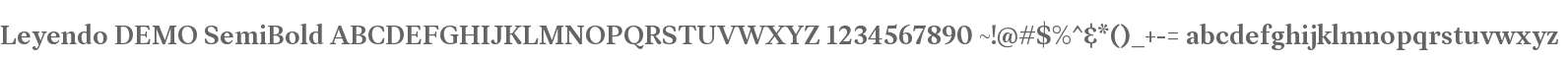 Leyendo DEMO SemiBold