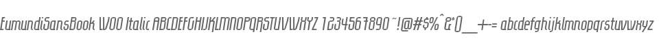 EumundiSansBook W00 Italic