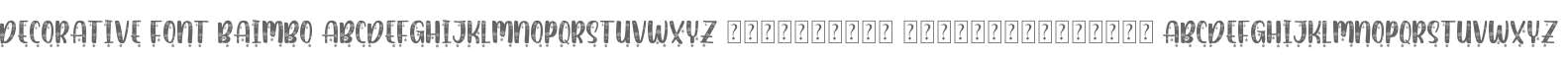 Decorative Font Baimbo