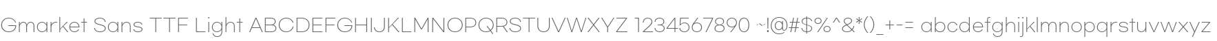 Gmarket Sans TTF Light