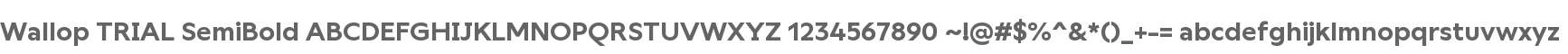 Wallop TRIAL SemiBold