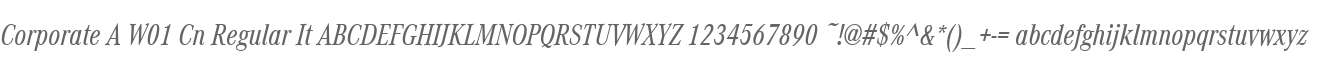 Corporate A W01 Cn Regular It