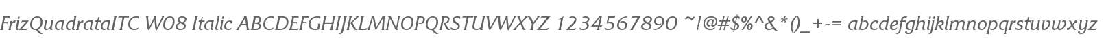 FrizQuadrataITC W08 Italic
