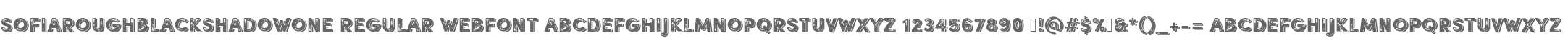 SofiaRoughBlackShadowOne Regular Webfont