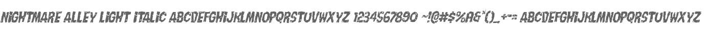 Nightmare Alley Light Italic