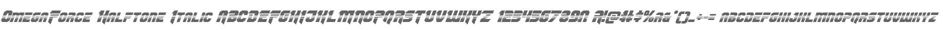 OmegaForce Halftone Italic