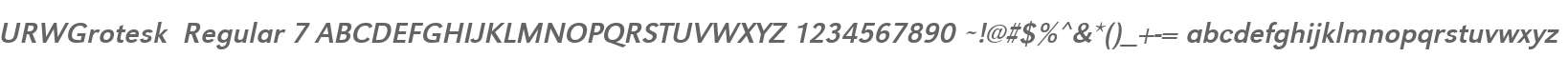 URWGrotesk  Regular 7