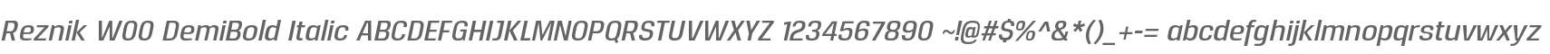 Reznik W00 DemiBold Italic