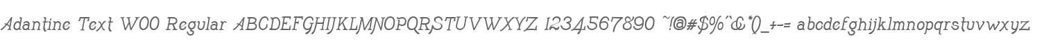 Adantine Text W00 Regular