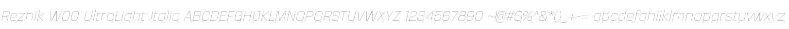 Reznik W00 UltraLight Italic