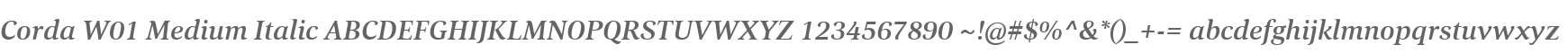 Corda W01 Medium Italic