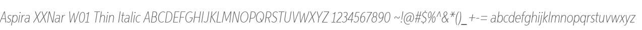 Aspira XXNar W01 Thin Italic