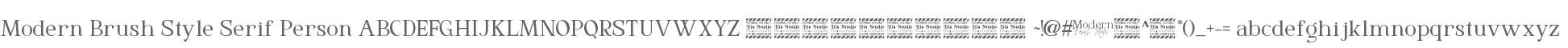 Modern Brush Style Serif Person