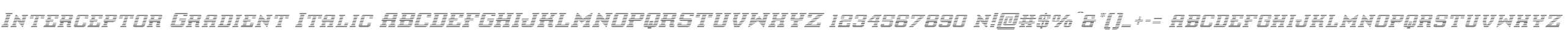Interceptor Gradient Italic